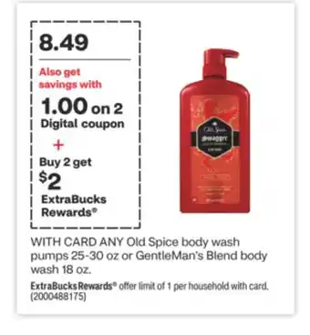 CVS Any old spice body wash pumps 25-30 oz or gentleman's blend body wash 18 oz offer