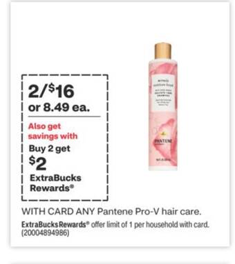 CVS Any pantene pro-v hair care offer