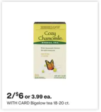 CVS Bigelow tea 18-20 ct offer