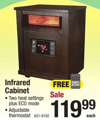Menards Lifesmart 1,500w infrared cabinet heater offer