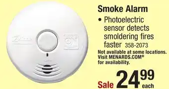 Menards Kidde worry-free 10-year sealed-in lithium battery-powered photoelectric smoke alarm with hush offer