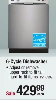 Menards Criterion 6-cycle stainless steel built-in dishwasher offer