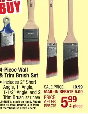 Menards Best paint brush value pack - 4 piece offer