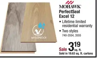 Menards Mohawk perfectseal excel 12 southwick pine 7-1/2 x 47-1/4 waterproof laminate flooring (19.63 sq.ft/ctn) offer