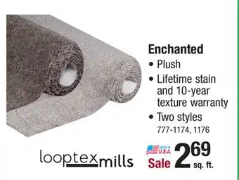 Menards Looptex mills enchanted feather gray plush carpet 12 ft. wide offer