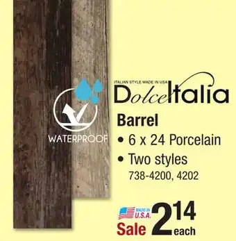 Menards Dolce italia barrel harvest 6 x 24 porcelain floor and wall tile offer