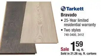 Menards Tarkett bravado pale nordic larch 8-1/32 x 47-5/8 laminate flooring (21.26 sq.ft/ctn) offer