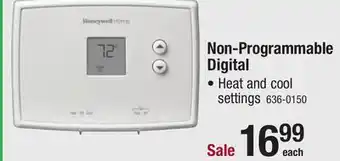 Menards Honeywell home digital non programmable thermostat offer