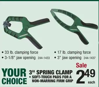 Menards Masterforce 3 plastic spring clamp offer