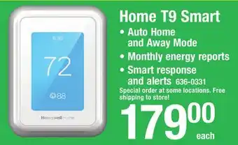 Menards Honeywell home t9 smart thermostat offer