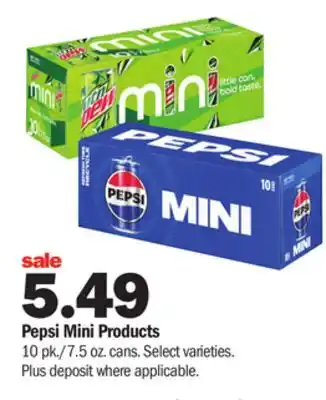 Meijer Pepsi mini products offer