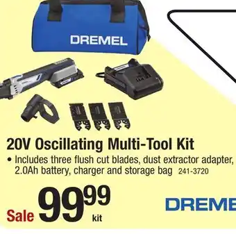 Menards Dremel 20-volt cordless multi-max oscillating multi-tool kit - 8 piece offer