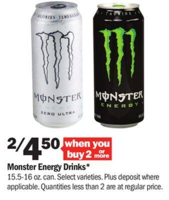 Meijer Monster energy drinks offer