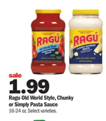 Meijer Ragu old world style, chunky or simply pasta sauce offer