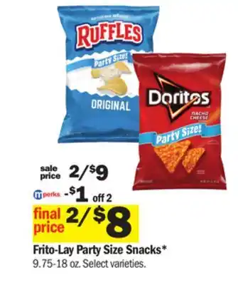 Meijer Frito-lay party size snacks offer
