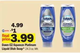 Meijer Dawn ez-squeeze platinum liquid dish soap offer