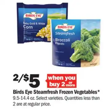 Meijer Birds eye steamfresh frozen vegetables offer