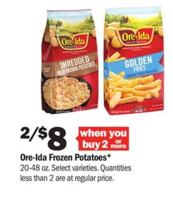 Meijer Ore-ida frozen potatoes offer