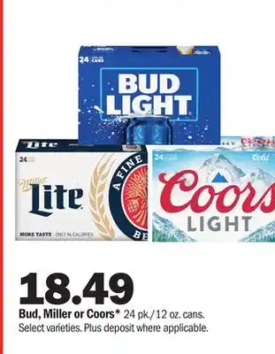 Meijer Bud, miller or coors offer