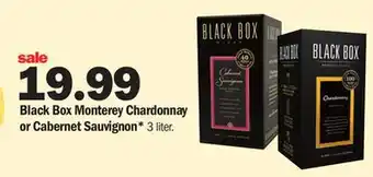 Meijer Black box monterey chardonnay or cabernet sauvignon offer