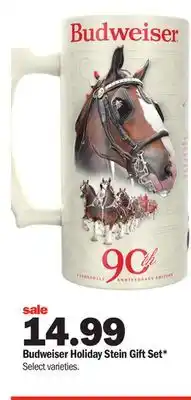 Meijer Budweiser holiday stein gift set offer