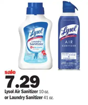 Meijer Lysol air sanitizer 10 oz. or laundry sanitizer 41 oz offer