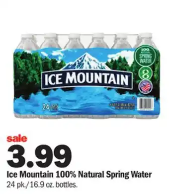 Meijer Ice mountain 100% natural spring water offer