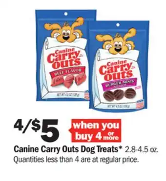 Meijer Canine carry outs dog treats offer