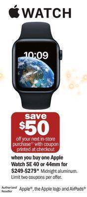 Meijer Apple watch se 40 or 44mm offer
