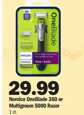 Meijer Norelco oneblade 360 or multigroom 5000 razor offer