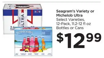 Food 4 Less Seagram's variety or michelob ultra offer
