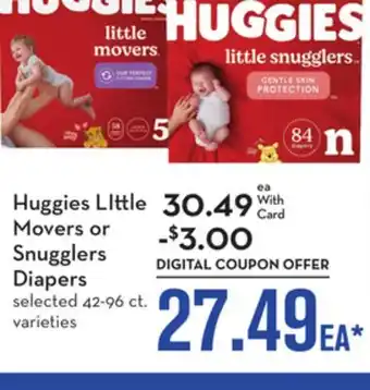Mariano's Huggies little movers or snugglers diapers offer