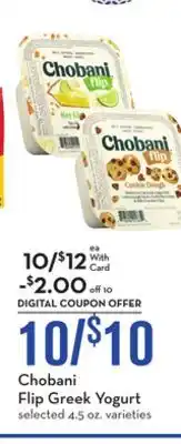 Mariano's Chobani flip greek yogurt offer
