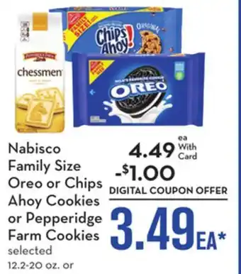 Mariano's Nabisco family size oreo or chips ahoy cookies or pepperidge farm cookies offer