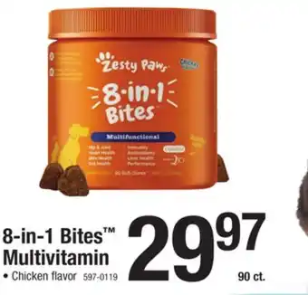 Menards Zesty paws chicken 8-in-1 bites multivitamin for dogs - 90 ct offer