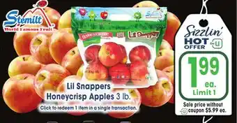 Jewel-Osco Lil snappers honeycrisp apples offer