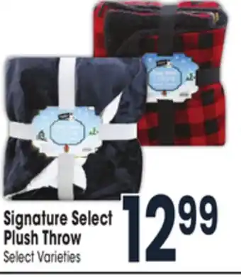 Jewel-Osco Signature select plush throw offer