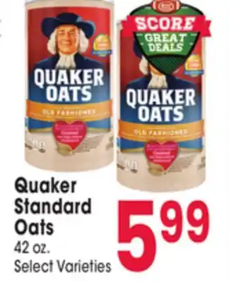 Jewel-Osco Quaker standard oats offer