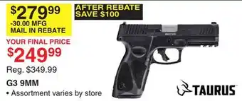 Dunham's Sports Taurus g3 9mm offer
