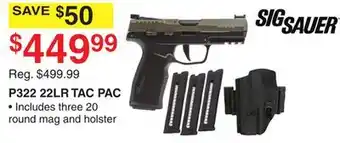 Dunham's Sports Sig sauer 22lr tac pac offer