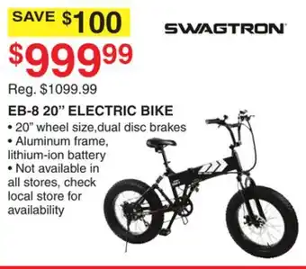 Dunham's Sports Swagtron eb-8 20 electric bike offer