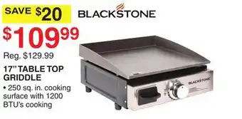 Dunham's Sports Blackstone 17 table top griddle offer