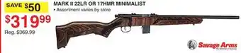 Dunham's Sports Savage arms mark ii 22lr or 17hmr minimalist offer