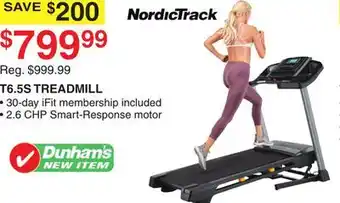Dunham's Sports Norditrack t6.5s treadmill offer