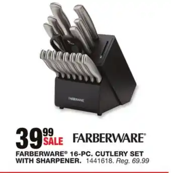 Blain's Farm & Fleet Farberware 16-pc. cutlery set with sharpener offer