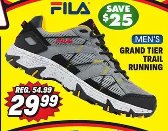 Big 5 Fila grand tier men's trail running shoes offer
