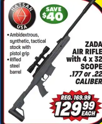 Big 5 Hatsan zada air rifle with 4x32 scope offer