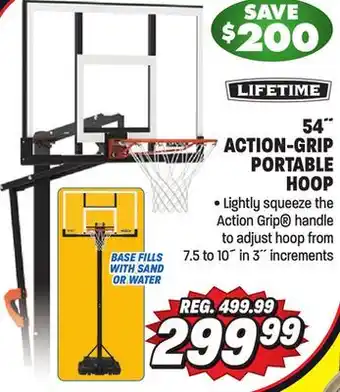 Big 5 Lifetime 54 action grip portable hoop offer