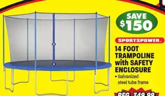 Big 5 Sportspower 14' trampoline with safety enclosure offer