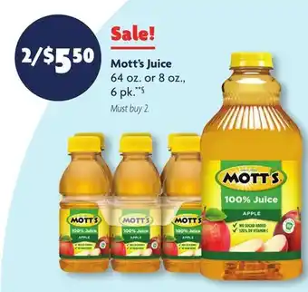 Family Dollar Mott's juice offer